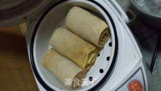 家庭版豆皮肉卷的做法步骤:7
