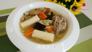 山药胡萝卜鸭架汤的做法步骤:6