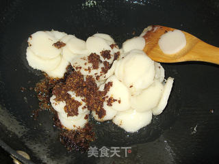 炒桂花年糕的做法步骤:4
