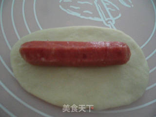 野葱香肠面包的做法步骤:8