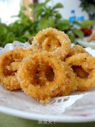 香酥鱿鱼圈的做法步骤:8