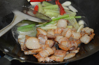花菜炒肉的做法步骤:4