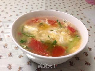 西红柿青瓜蛋花汤的做法步骤:3