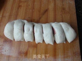 香肠面包之花朵形的做法步骤:4