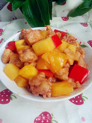 菠萝咕噜肉的做法步骤:7