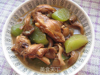 鸡腿干蘑炖窝笋的做法步骤:9