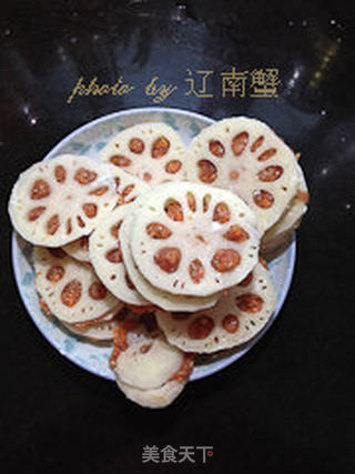 煎烧莲藕盒的做法步骤:6