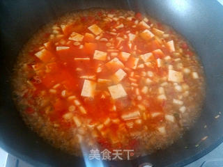 海鲜菇肉末豆腐的做法步骤:11
