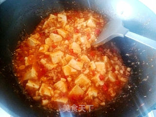 海鲜菇肉末豆腐的做法步骤:12