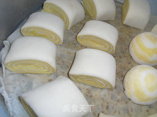 南瓜双色馒头的做法步骤:6