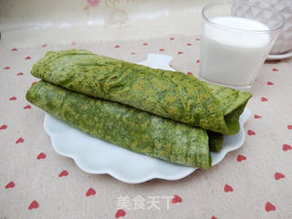 菠菜米饼的做法步骤：12