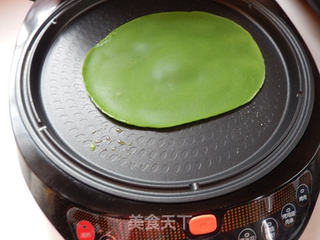 菠菜米饼的做法步骤:10