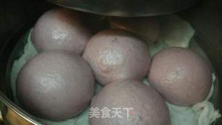 椰汁紫薯馒头的做法步骤：10