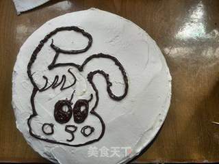 女儿四岁的生日蛋糕----小白兔奶油蛋糕的做法步骤:12