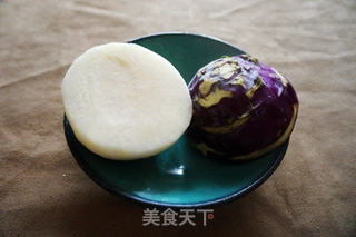 肉丝水果苤蓝的做法步骤:3