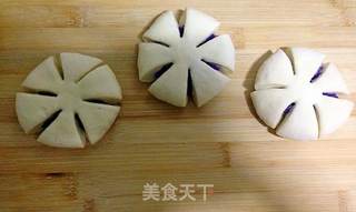 紫薯花朵面包的做法步骤:10