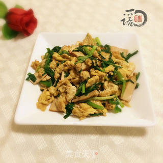 鸡蛋香干炒韭菜的做法步骤:11