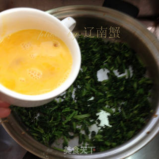 青菜泼蛋的做法步骤:3