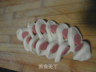 香肠餐包之花穗的做法步骤:6