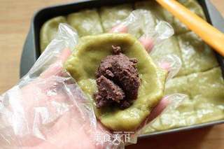 豆沙青团的做法步骤:9