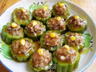 粤式家乡菜--冬菇苦瓜酿的做法步骤:7