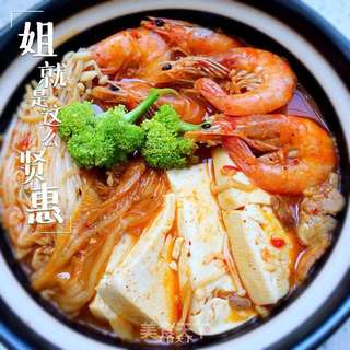 韩式泡菜锅的做法步骤:10