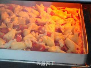 夏威夷风情披萨的做法步骤:11