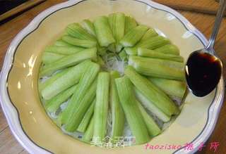 金蒜粉丝蒸丝瓜的做法步骤:6