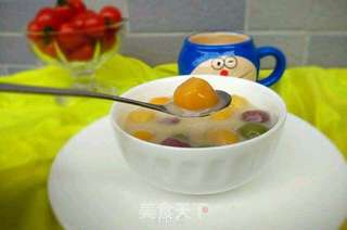 五彩糯米小丸子的做法步骤:8