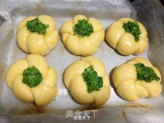 花型葱香面包的做法步骤:17