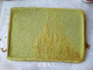 抹茶蛋糕卷的做法步骤:16