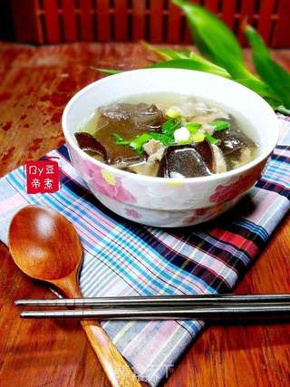 黑木耳瘦肉羹汤的做法步骤:7