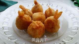 鲜虾芝心土豆球的做法步骤:11