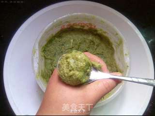 韭香翡翠肉丸的做法步骤:8