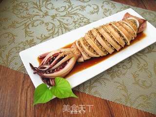 肉馅酿鱿鱼的做法步骤:9
