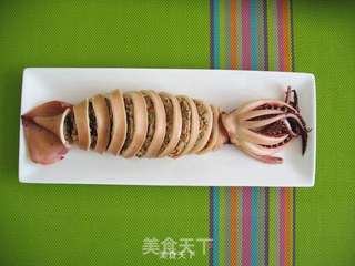 肉馅酿鱿鱼的做法步骤:7