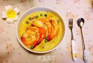 缤纷土豆泥烤虾的做法步骤:7