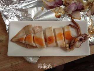 洋葱烤鱿鱼的做法步骤:8