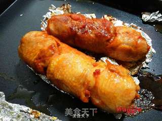新奥尔良烤鸡腿卷的做法步骤:7