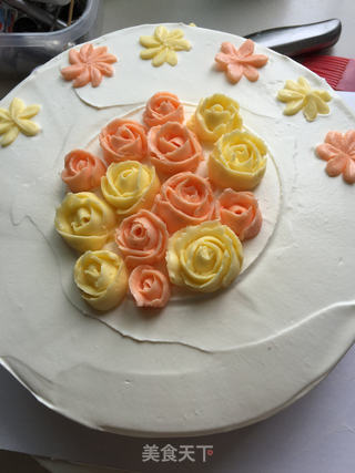蝶恋花生日蛋糕的做法步骤:7