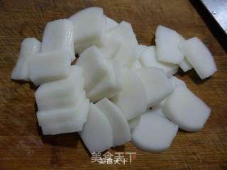 生菜蚕豆炒年糕的做法步骤:2
