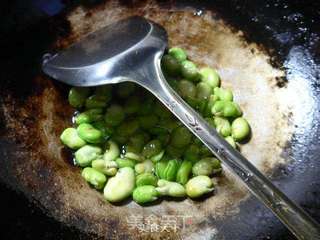 生菜蚕豆炒年糕的做法步骤:4
