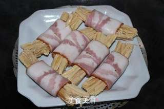 【荷美尔培根试用】腐竹培根卷的做法步骤:7