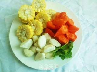 时蔬鸡骨汤的做法步骤:3
