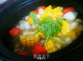 时蔬鸡骨汤的做法步骤：9