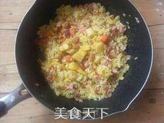 【荷美尔试用报告】培根菠萝炒饭的做法步骤:11