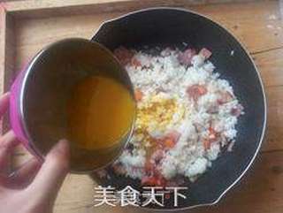 【荷美尔试用报告】培根菠萝炒饭的做法步骤:8