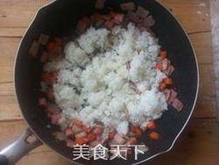 【荷美尔试用报告】培根菠萝炒饭的做法步骤:7