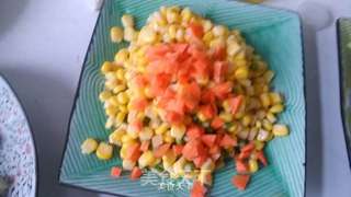 玉米炒豆腐丁的做法步骤:2