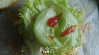 鸡蛋火腿汉堡的做法步骤:10